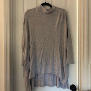 Lou & Grey signature soft grey mock neck poncho XL